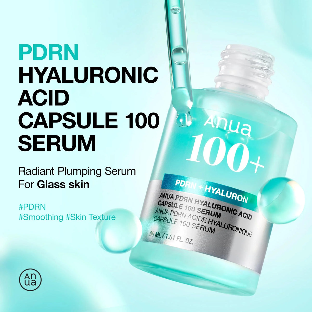 Anua Korean Skincare PDRN Hyaluronic Acid Capsule 100 Serum (30 ml)