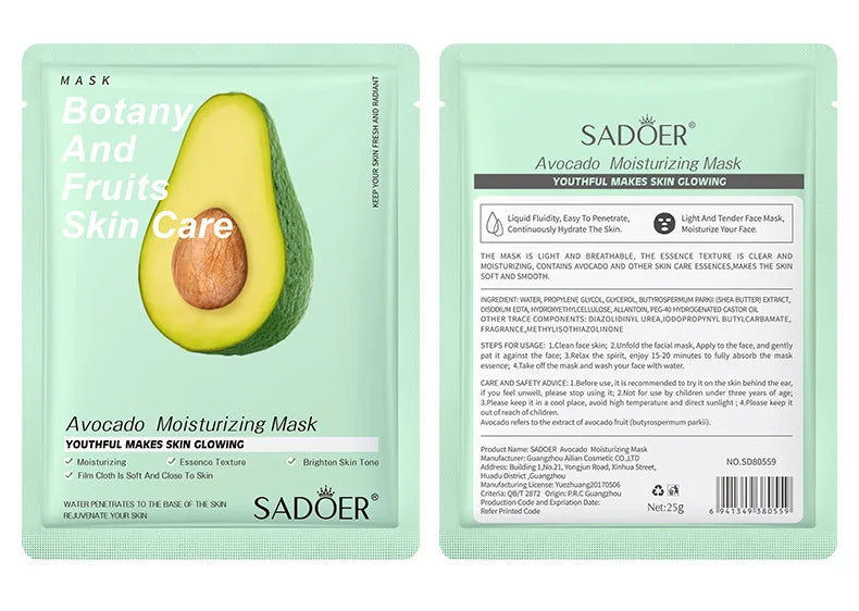 SADOER Botanical Blend Sheet Mask Set (8-Pack)