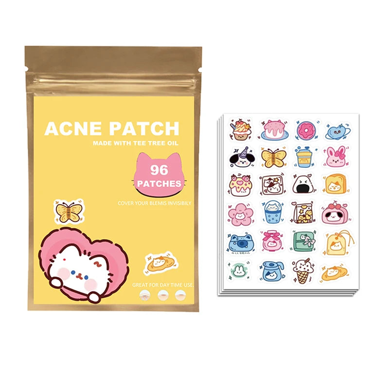 ClearCute Acne Patches – Cartoon Variety (96 Count)