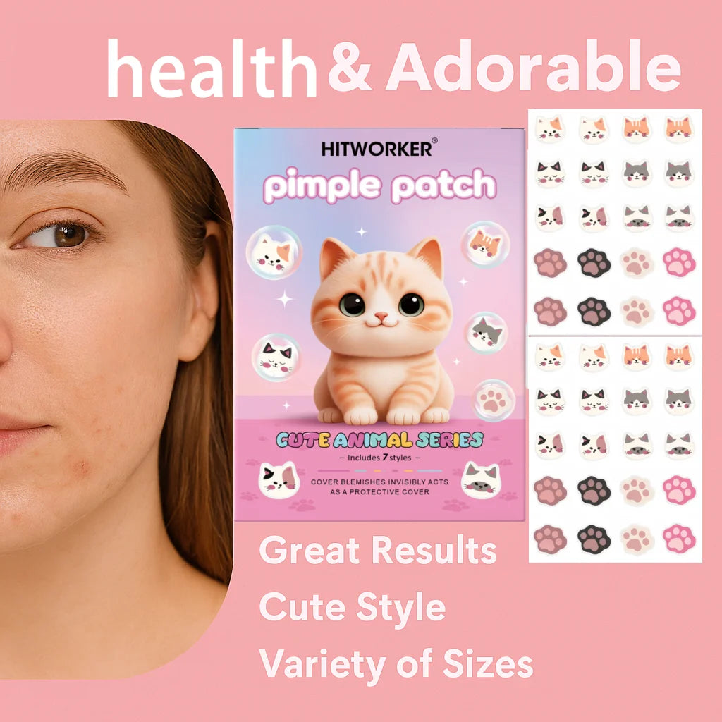 Kawaii Cat Clear Acne Patches (200-Pack)