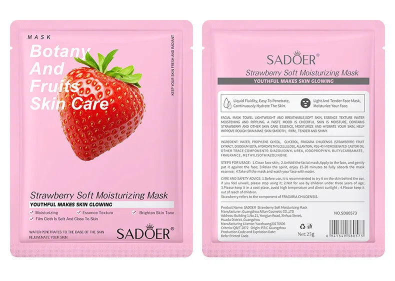 SADOER Botanical Blend Sheet Mask Set (8-Pack)