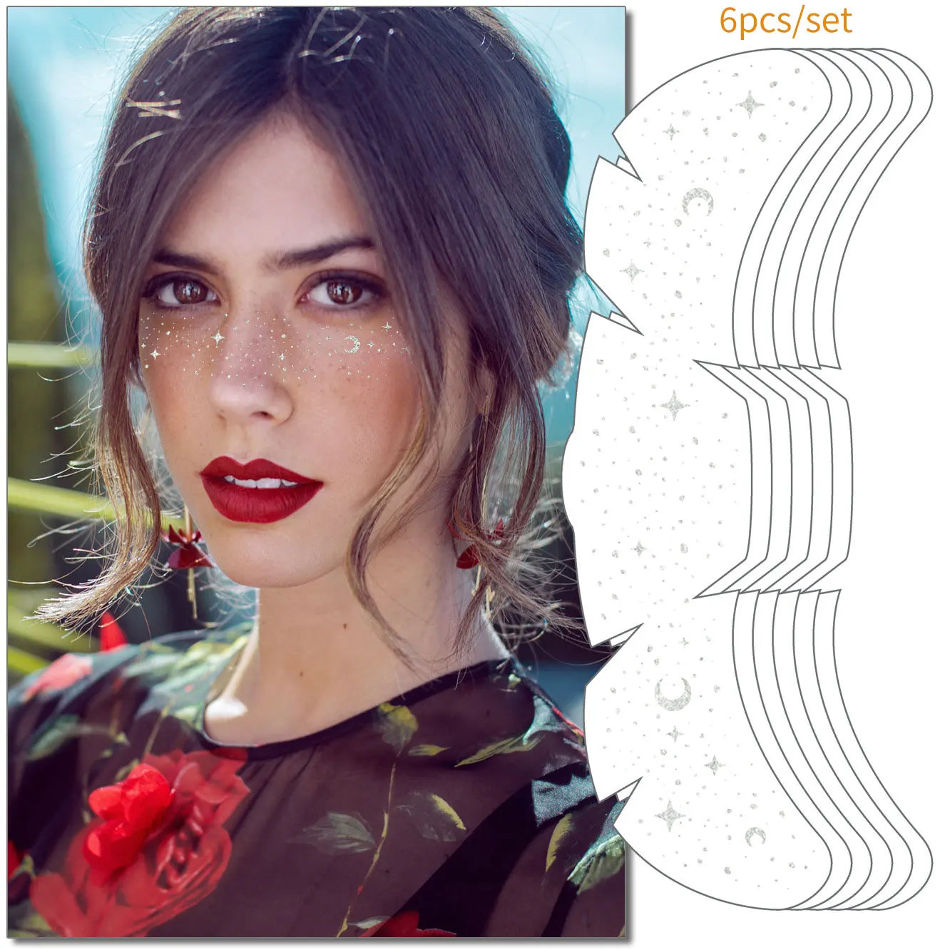 Starlit Freckles Temporary Face Tattoos (6-Piece Set)