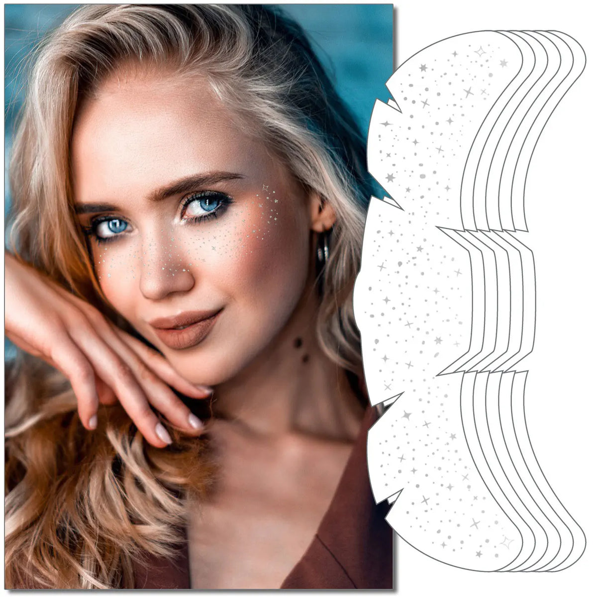 Starlit Freckles Temporary Face Tattoos (6-Piece Set)