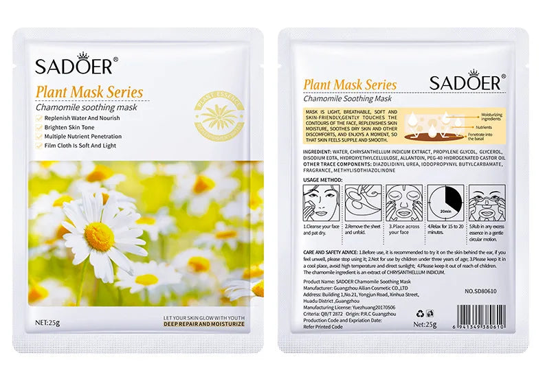 SADOER Botanical Blend Sheet Mask Set (8-Pack)