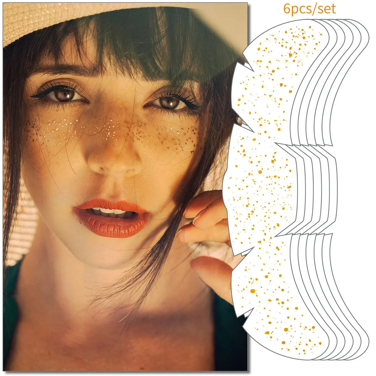 Starlit Freckles Temporary Face Tattoos (6-Piece Set)