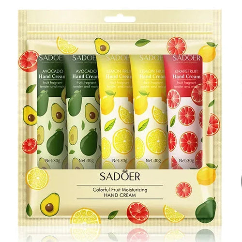 SADOER Fruit & Plant Scented Hand Cream Collection (5-Piece)