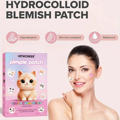 Kawaii Cat Clear Acne Patches (200-Pack)