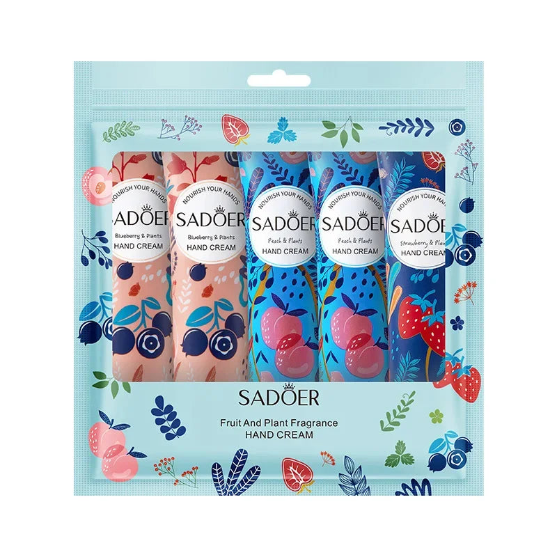 SADOER Fruit & Plant Scented Hand Cream Collection (5-Piece)