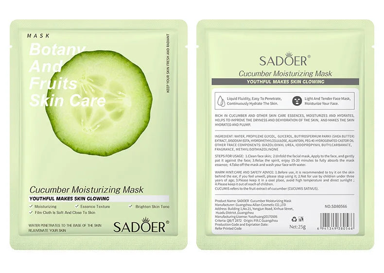 SADOER Botanical Blend Sheet Mask Set (8-Pack)