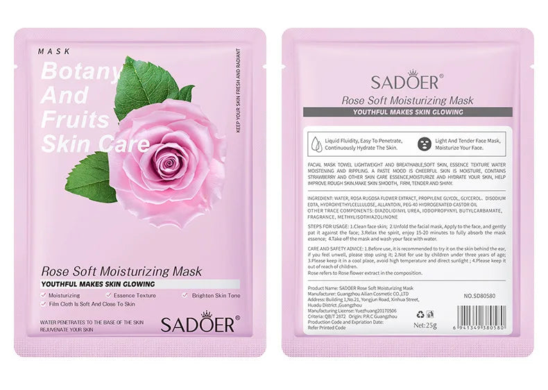 SADOER Botanical Blend Sheet Mask Set (8-Pack)