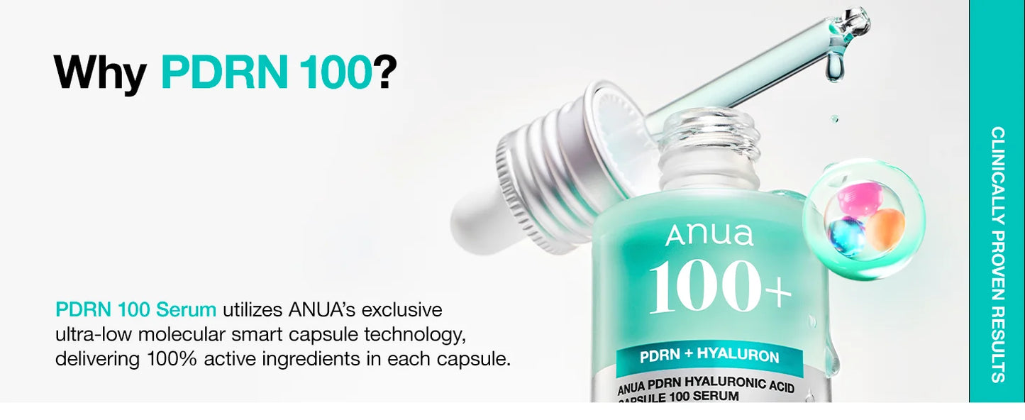 Anua Korean Skincare PDRN Hyaluronic Acid Capsule 100 Serum (30 ml)