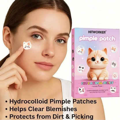 Kawaii Cat Clear Acne Patches (200-Pack)