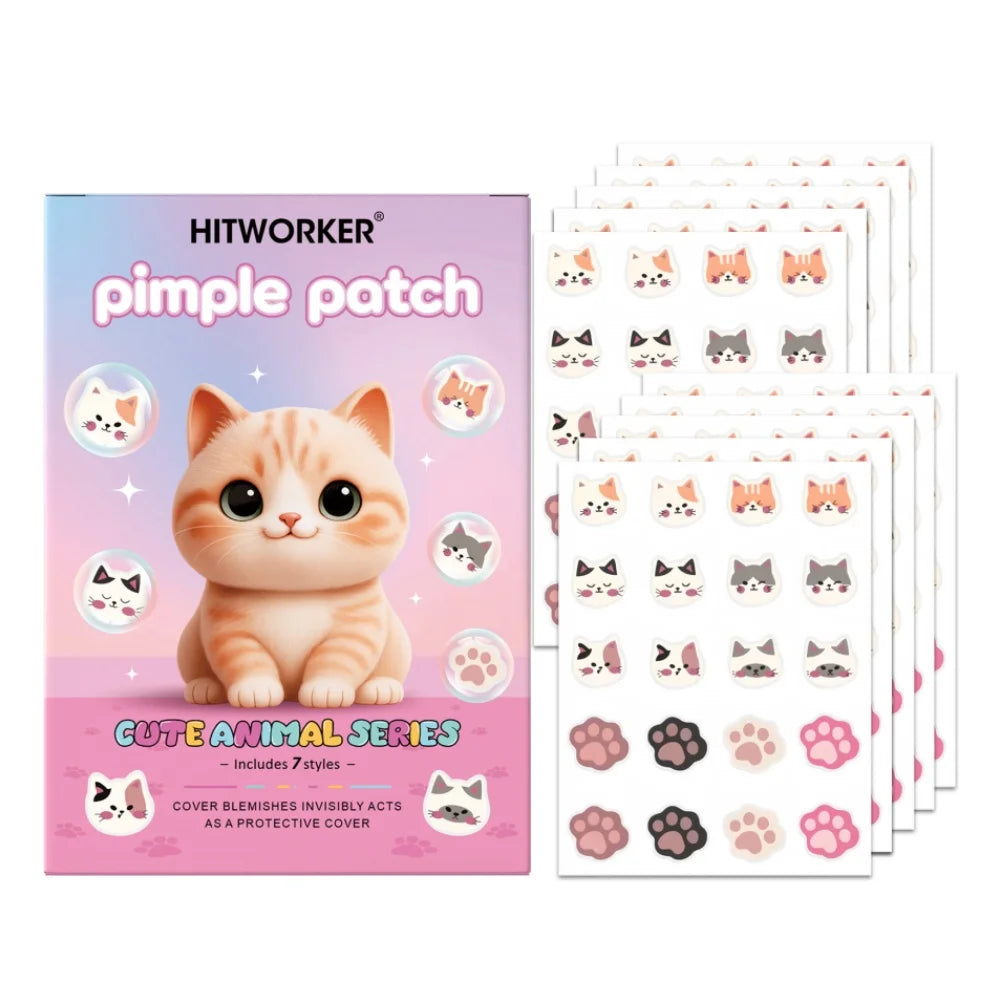 Kawaii Cat Clear Acne Patches (200-Pack)