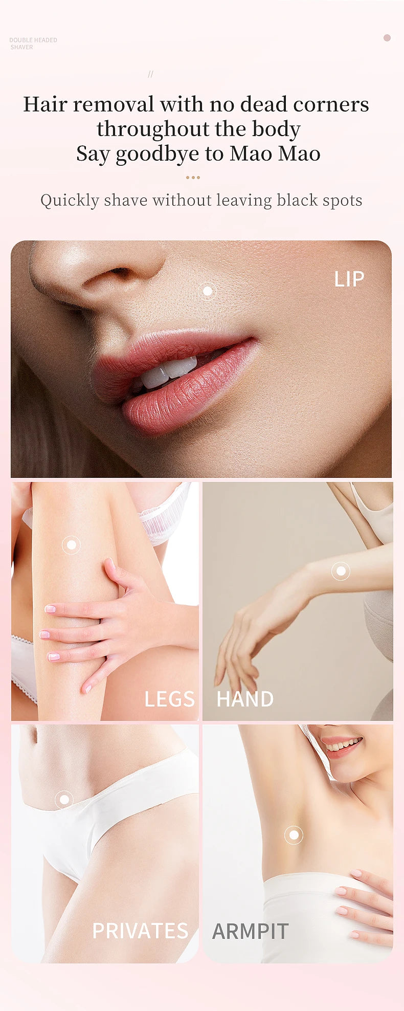 SilkSmooth 2-in-1 Women’s Body Trimmer (Dual-Head)