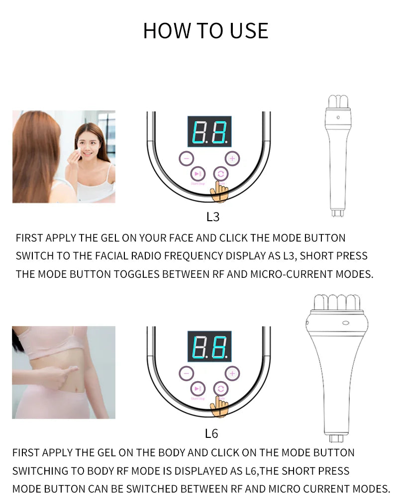 At-Home Skin Tightening & Face Lifting Device (RF + EMS)