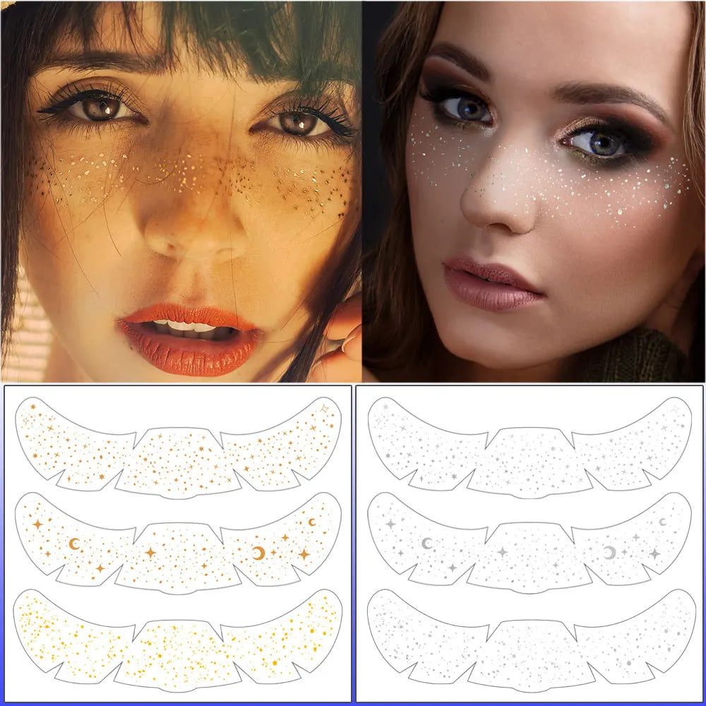 Starlit Freckles Temporary Face Tattoos (6-Piece Set)