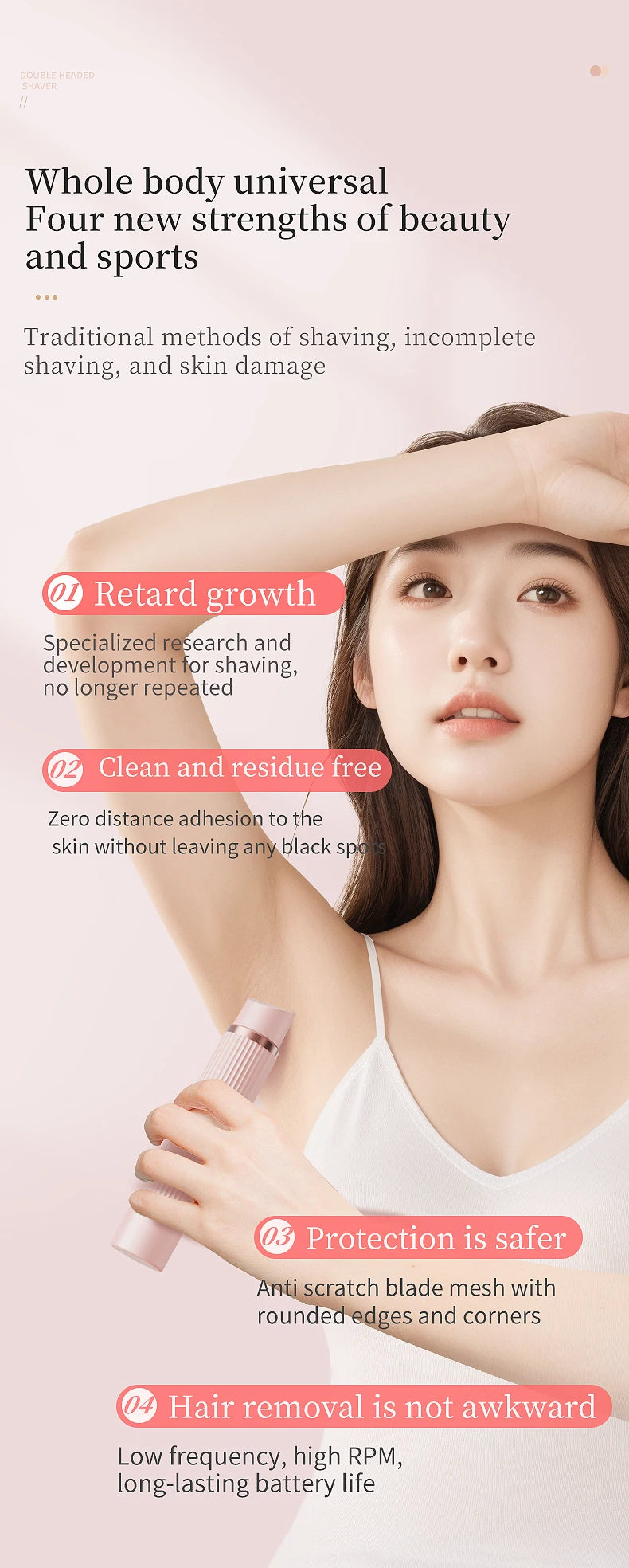 SilkSmooth 2-in-1 Women’s Body Trimmer (Dual-Head)