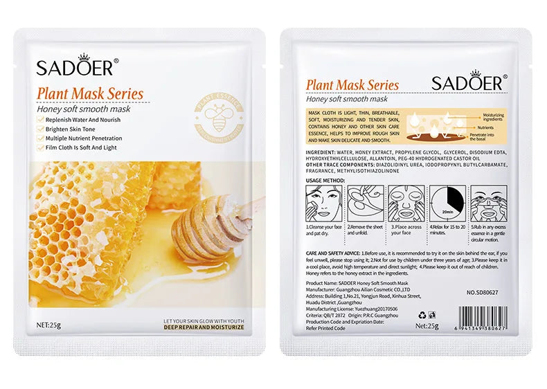 SADOER Botanical Blend Sheet Mask Set (8-Pack)