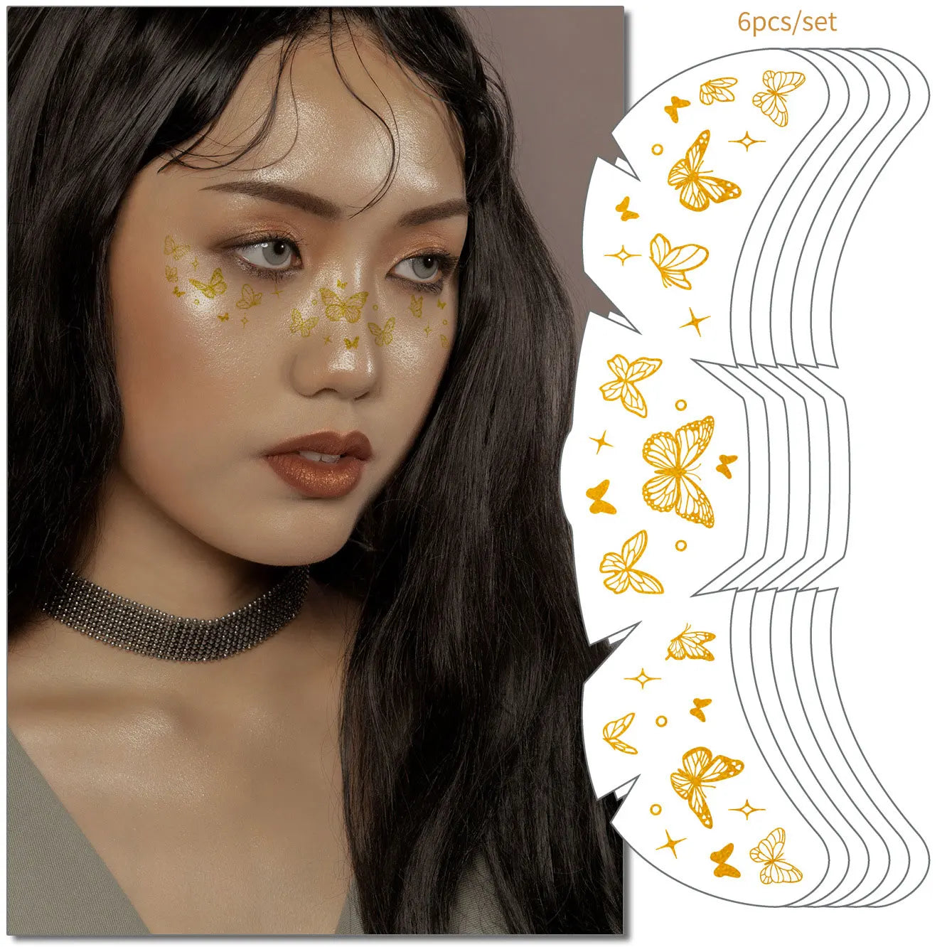 Starlit Freckles Temporary Face Tattoos (6-Piece Set)